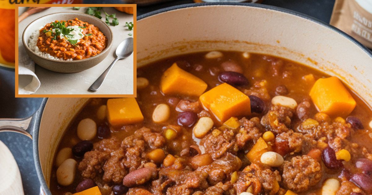 Now chili pumpkin recipe is ready to serve, from pot to plater