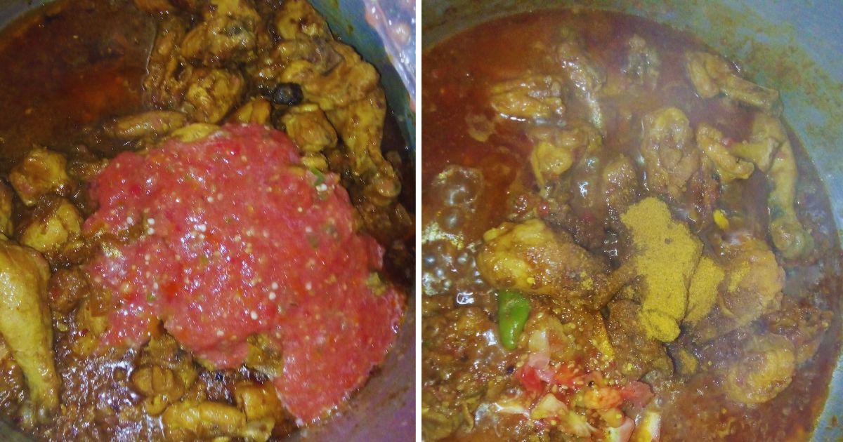 chicken biryani gravy step 4