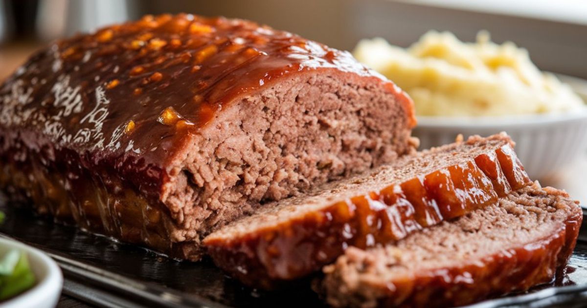 Classic brown sugar glazed meatloaf