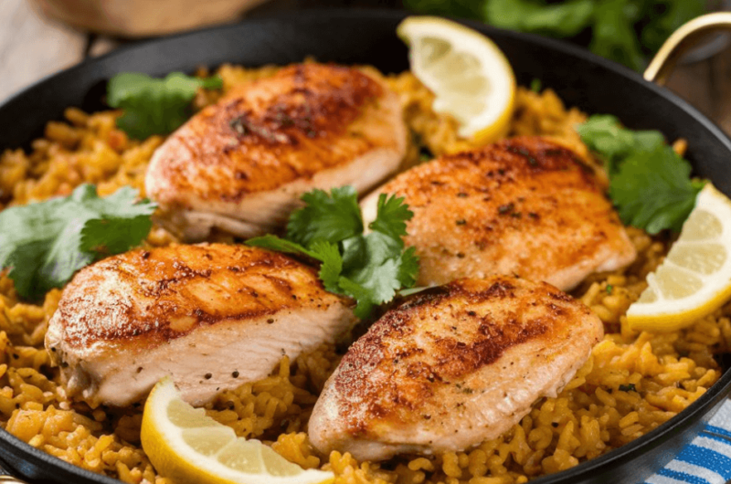 One-Pan Spanish Chicken and Rice Recipe