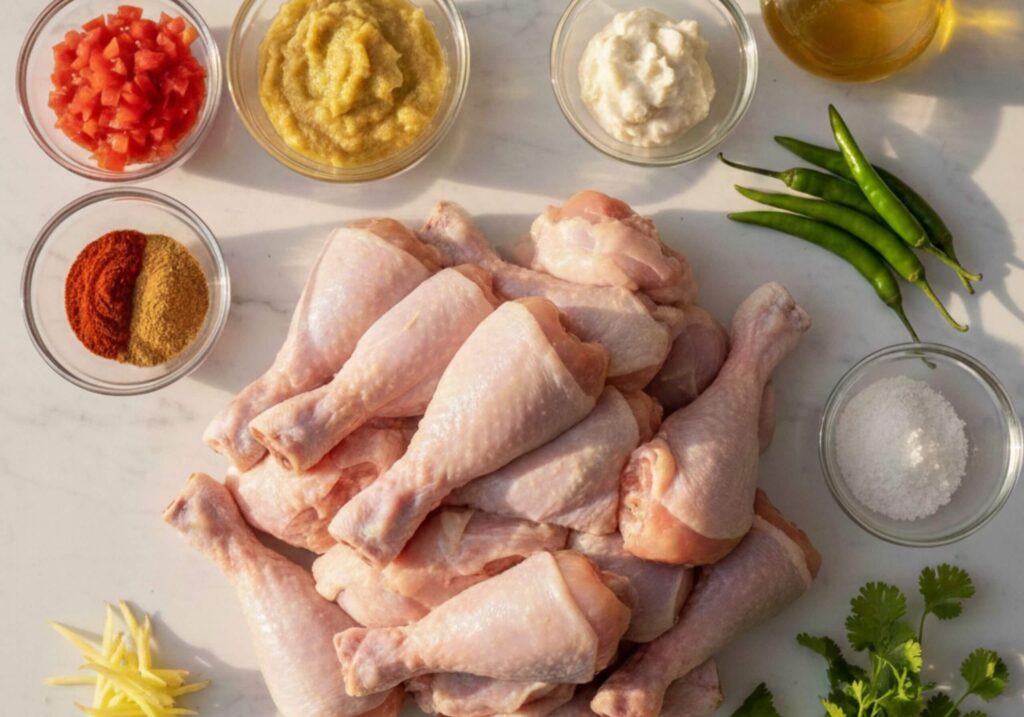 ingredients for chicken karahi