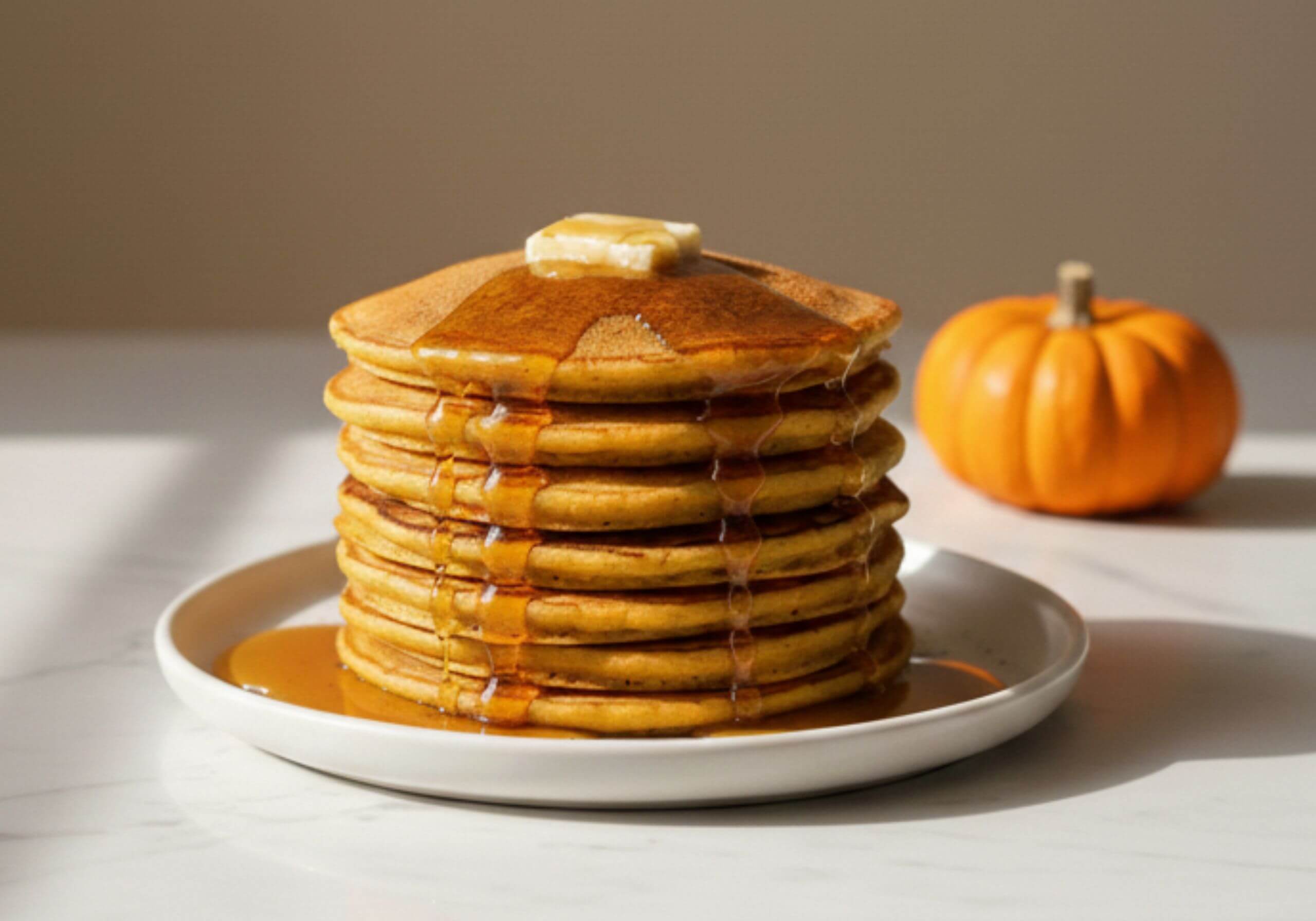 pumpkin pancakes serving