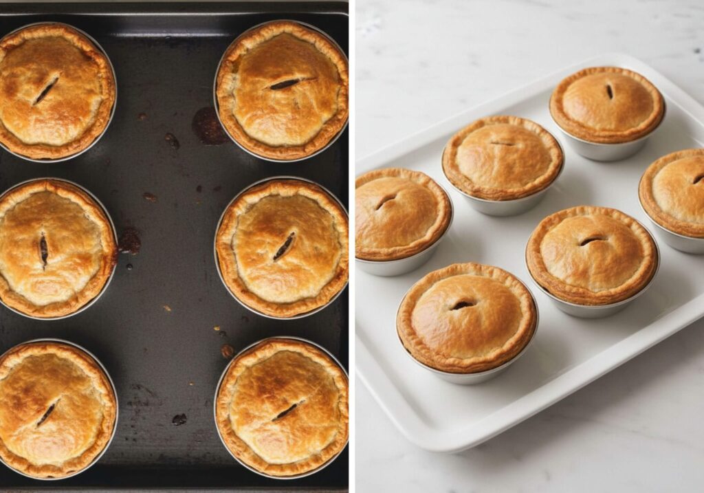 baking aussie meat pie with pastry