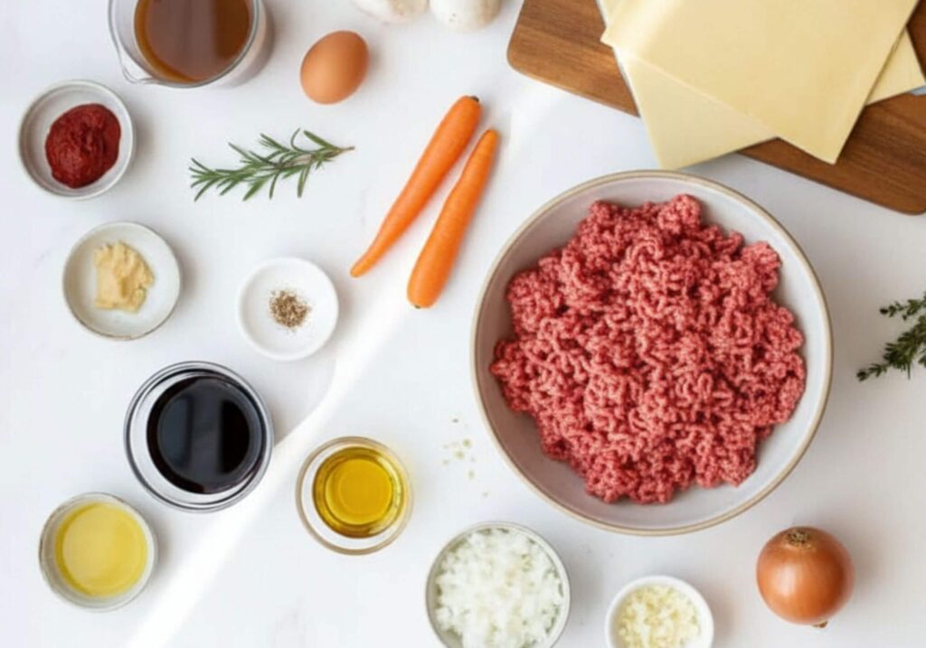 ingredients for aussie meat pie