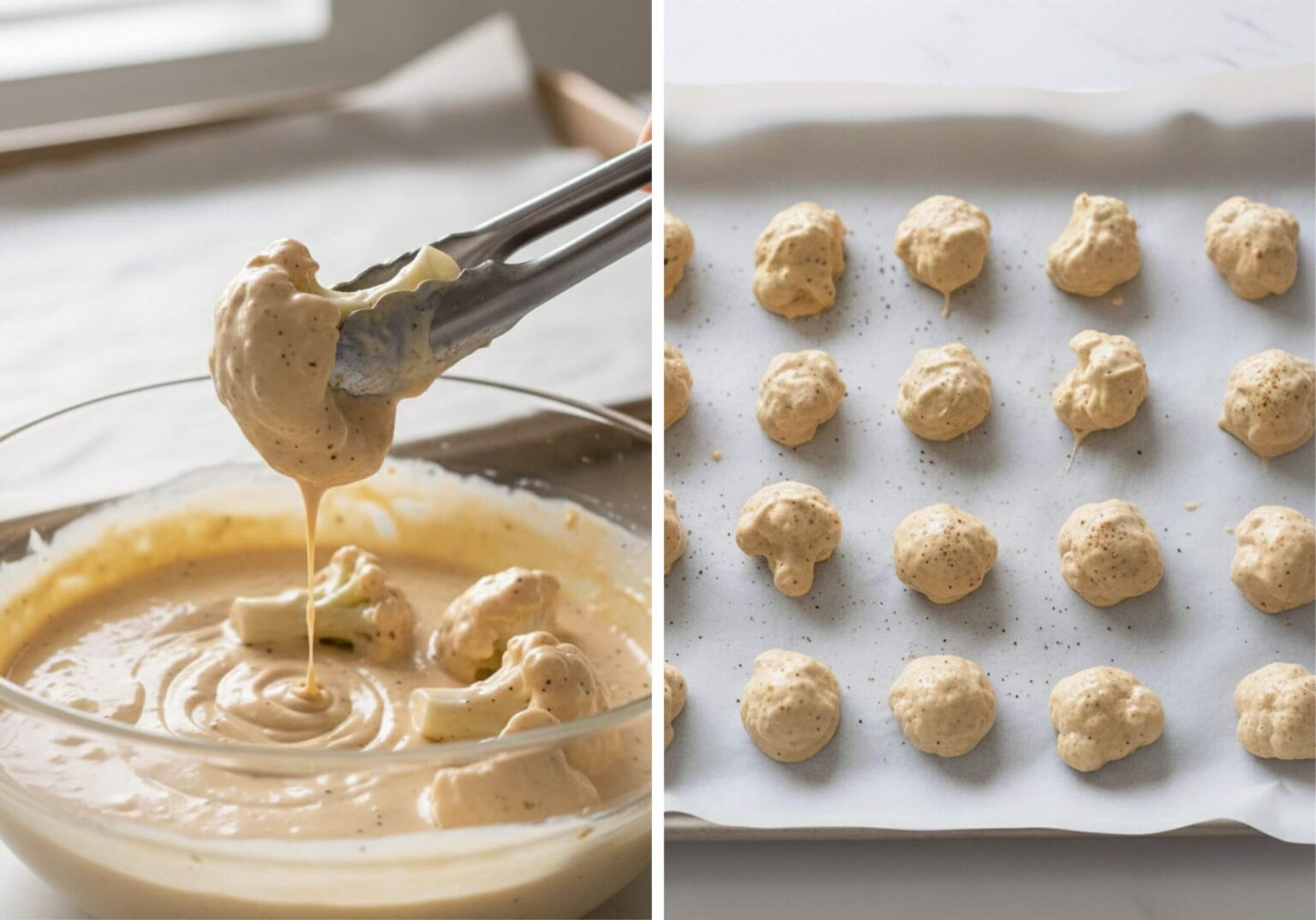 coating for baking cauliflower bites
