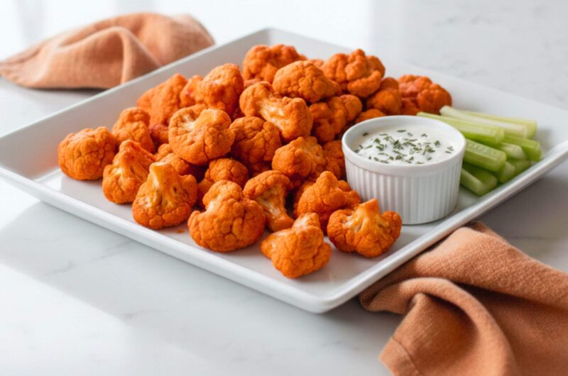 Easy Buffalo Cauliflower Bites