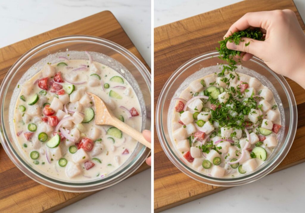 vegetables for kokoda fish with coconut milk