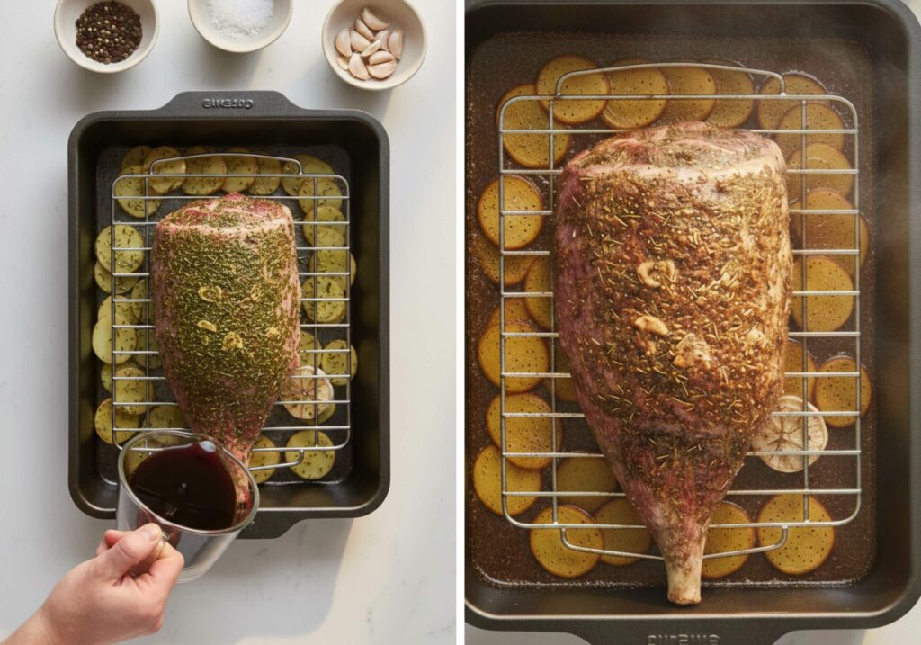 how to roast lamb on rack