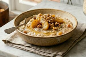 Apple oats cinnamon porridge recipe