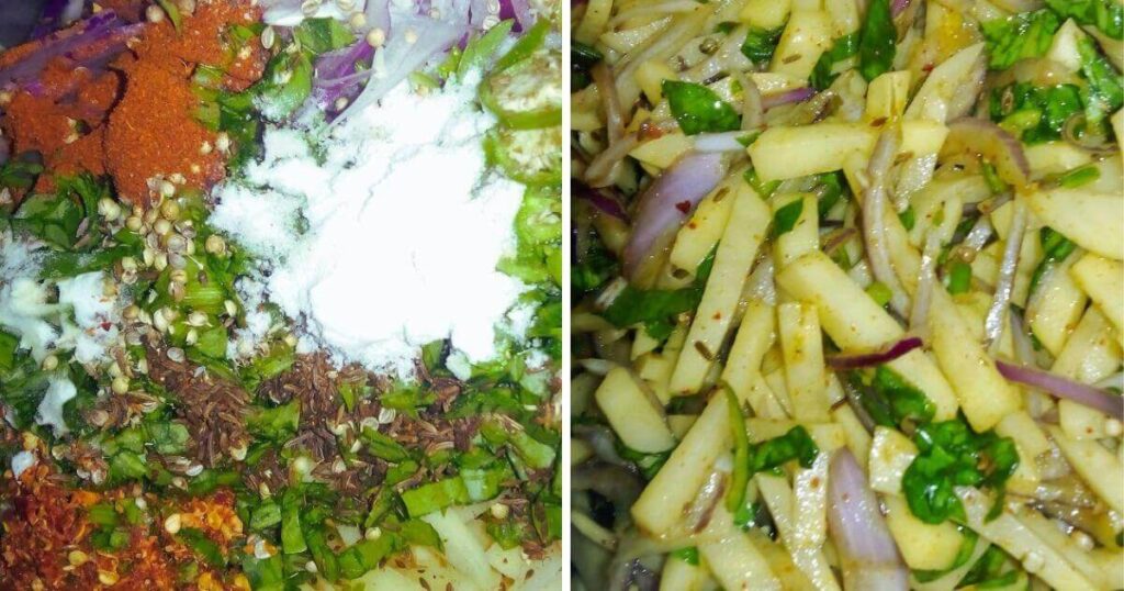 spices for crispy aloo palak pakora