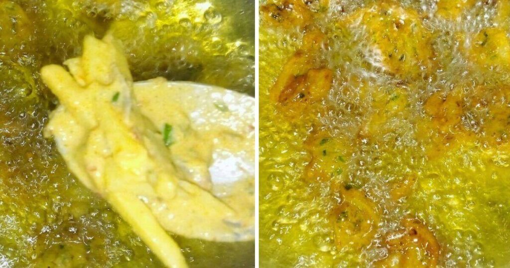 how to fry potato fritters with spinach