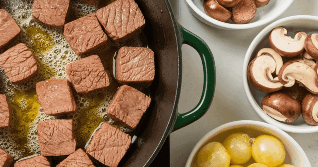 vegetables for Beef Bourguignon
