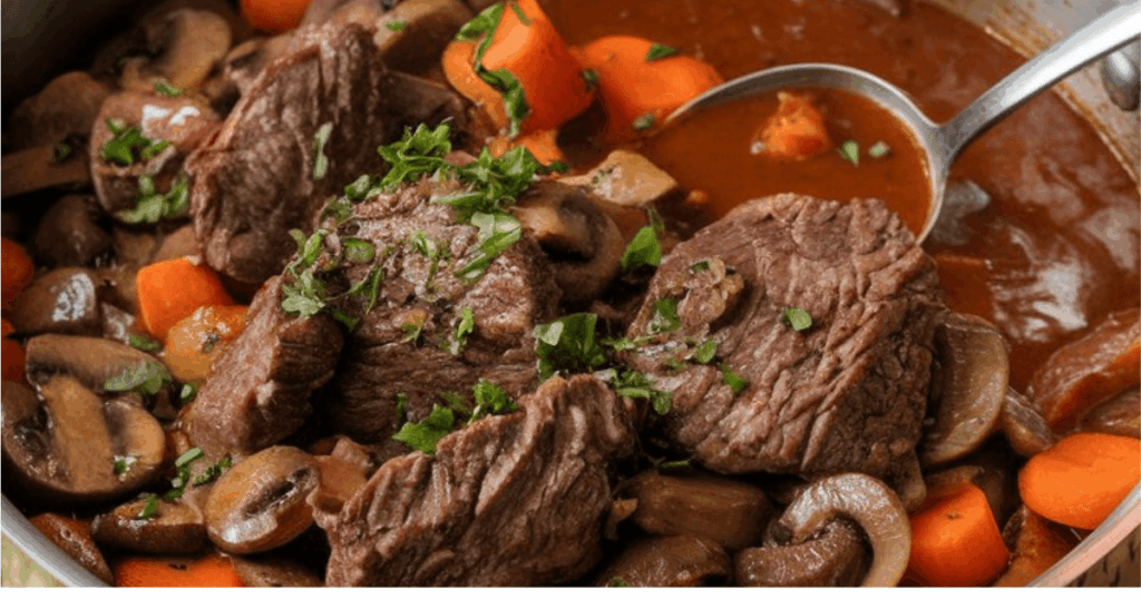 how to serve Beef Bourguignon