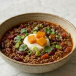 fall pumpkin chili bowl